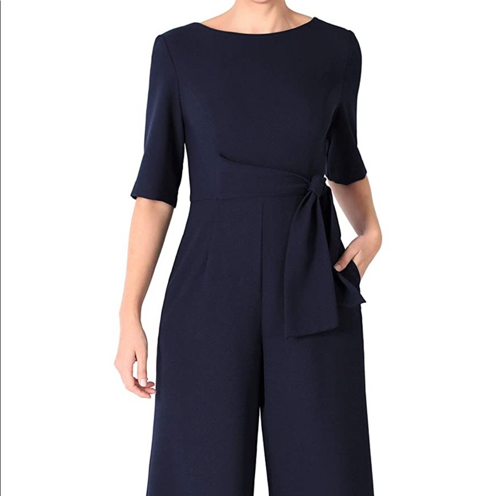Julia Jordan Navy Blue, Wide Leg Jumpsuit, Size: 6
